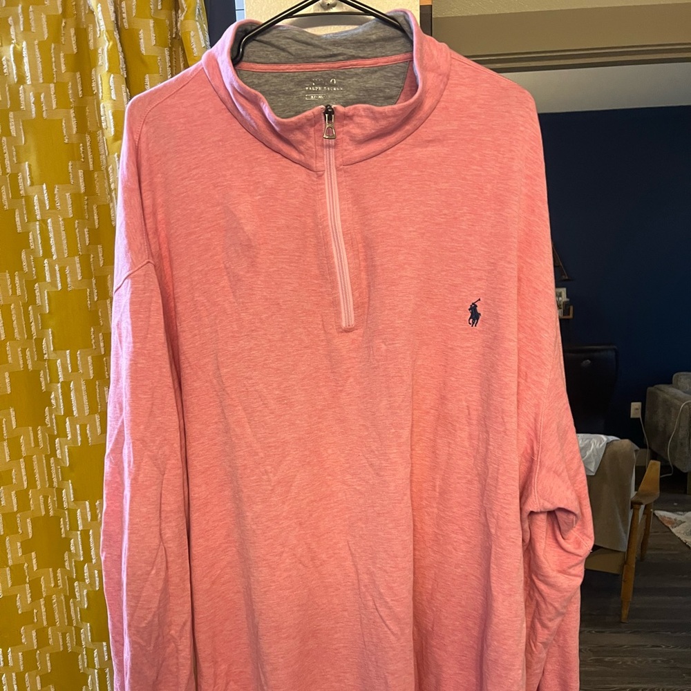 Ralph Lauren heather red 1/4 zip